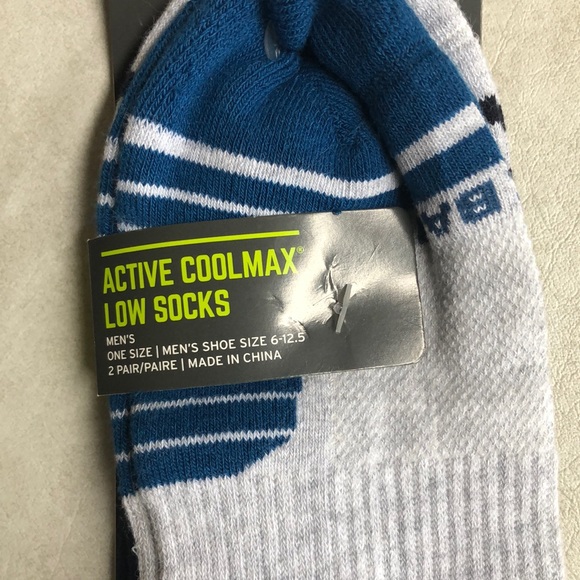 Eddie Bauer Men’s Active CoolMax Low Socks 2 Pairs Grey Socks Size 6-12.5 - Picture 3 of 7